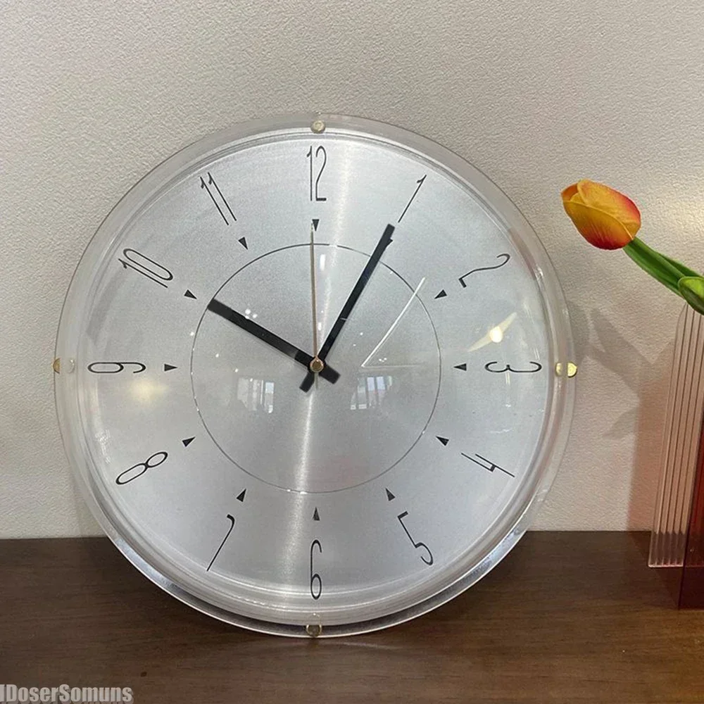 Lighting Home Decor Wall Clocks - GGE ラウンド壁掛け時計 北欧モダンミニマリスト ホームリビングルーム 静音時計 INS