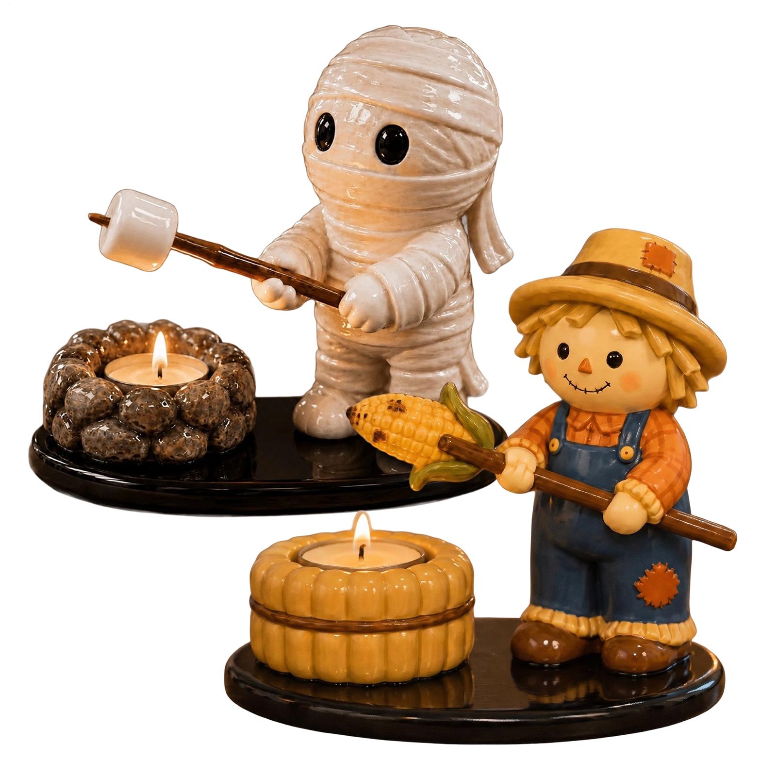 Lighting Decoration Stand - ティーライトキャンドルホルダー レジン製 面白くて可愛い キャンプファイヤーデスクデコレーション ティーライトホルダー キャンドルスタンド