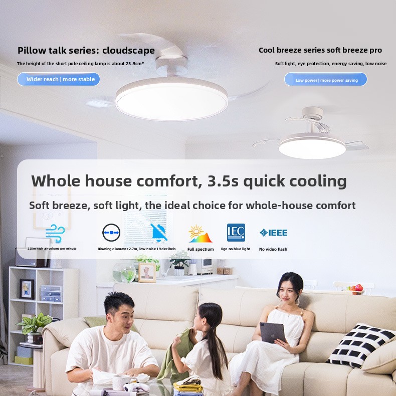 Decor Lighting Fans - シンプルなシーリングファンライト、家庭用シャンデリアランプ、リビングルーム、ダイニングルーム、寝室用の室内装飾ファンライト、ホーム照明