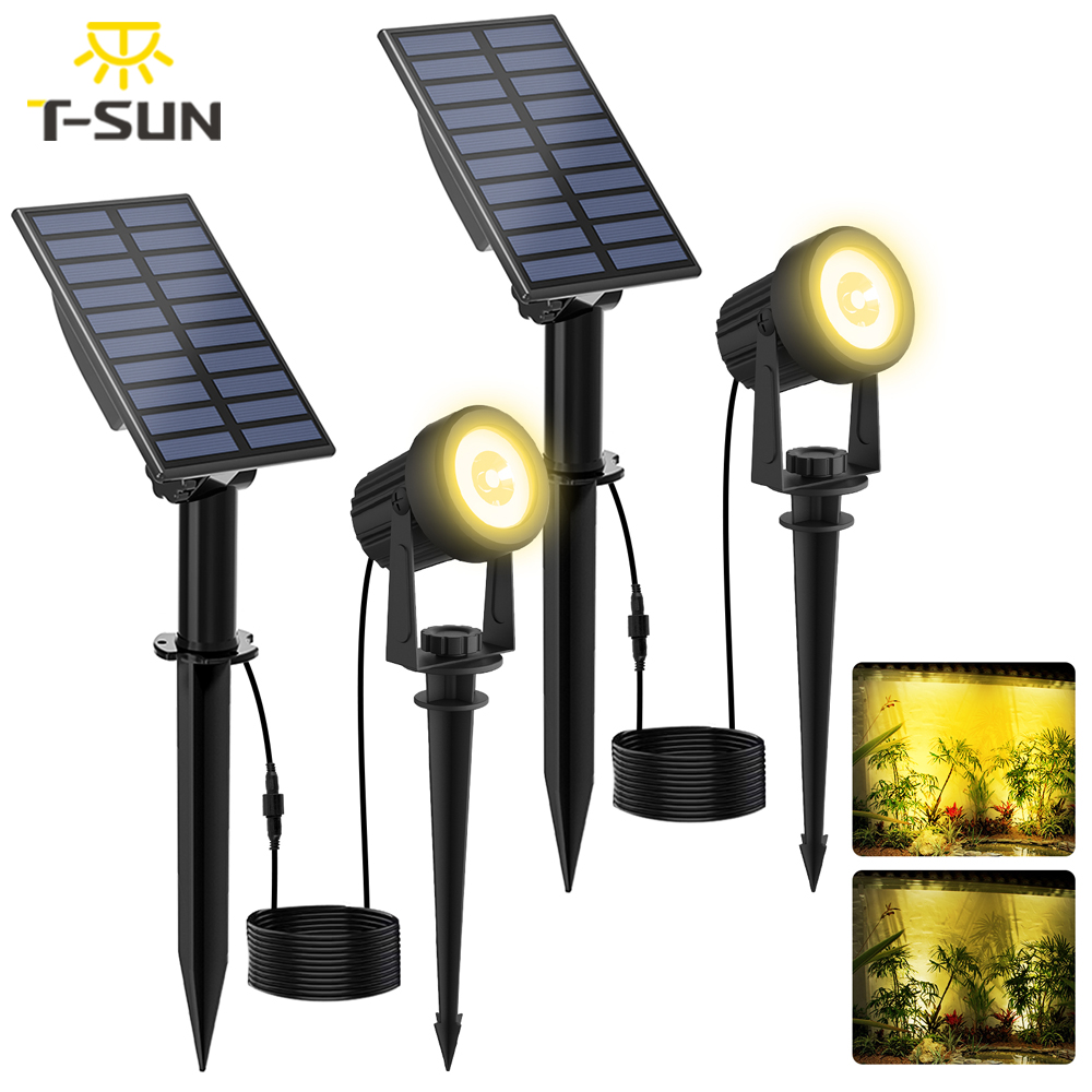 Lighting Decor Sunrise - 超高輝度ソーラーLEDスポットライト,IP65防水,3000k,6000k,2個,庭の装飾用ランプ