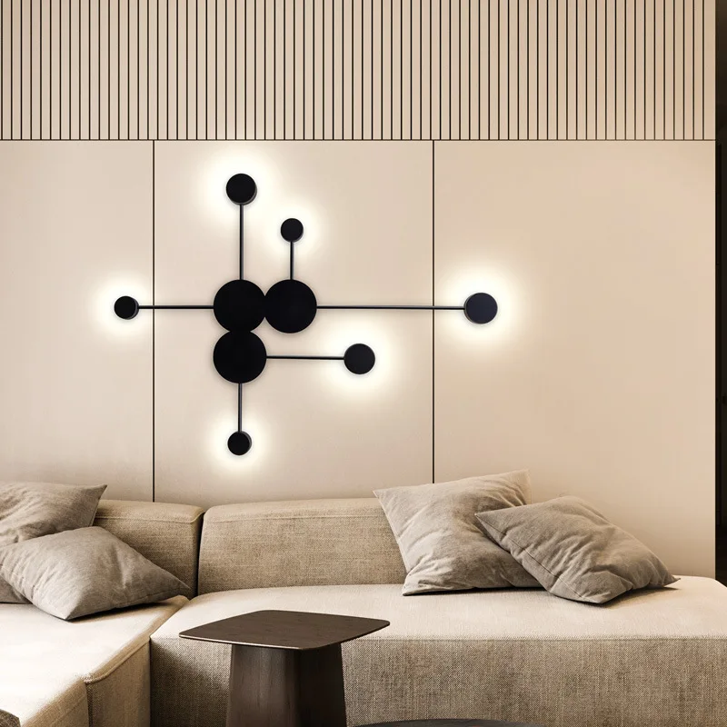 Lighting Home Decor Wall Clocks - モダンなデザインのモダンなLEDウォールライト,装飾的な室内灯,リビングルーム,廊下,時計,固定設置に最適です。