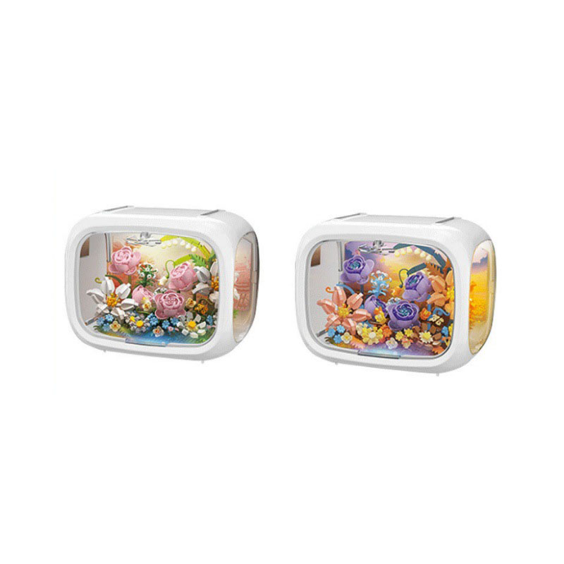 Home Decor Lighting Brands - iDEA ホームデコレーション ビルディングブリック バイオレット ミニブロック フラワーボックス