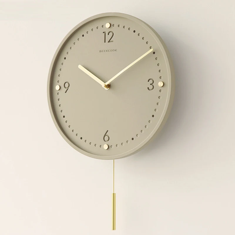 Lighting Home Decor Wall Clocks - ミニマリストホームサイレント壁時計高品質壁装飾ライト高級壁時計リロイパード家の装飾アクセサリー