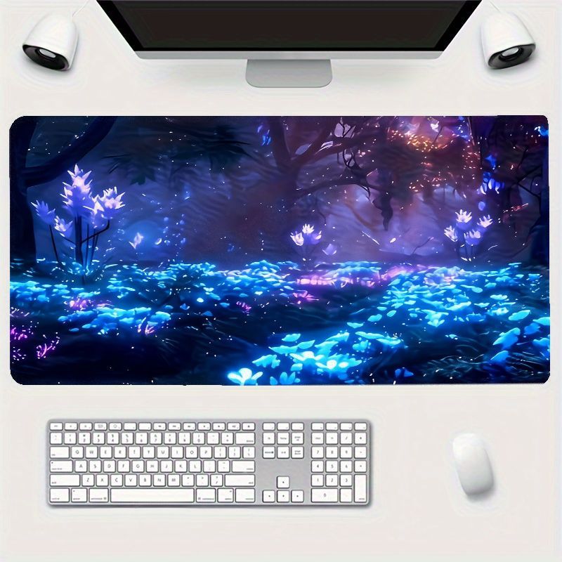Home Decor Lighting Brands - ブランド Dreamy Forest アイアンアート 大型マウスパッド きらめく紫色の光