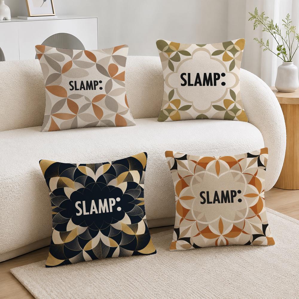 Home Decor Lighting Brands - 照明ブランドSLAMP クッションカバー ソフトプラッシュクッションカバー ふわふわのスローピローケース ソファ、寝室、家の装飾用