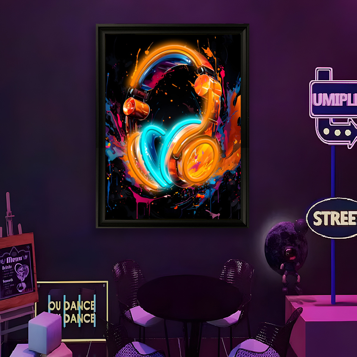 USB電源LEDネオンライト面白い壁画アートポスターホームミ - Room Lighting Bedroom Decor のレビューと価格