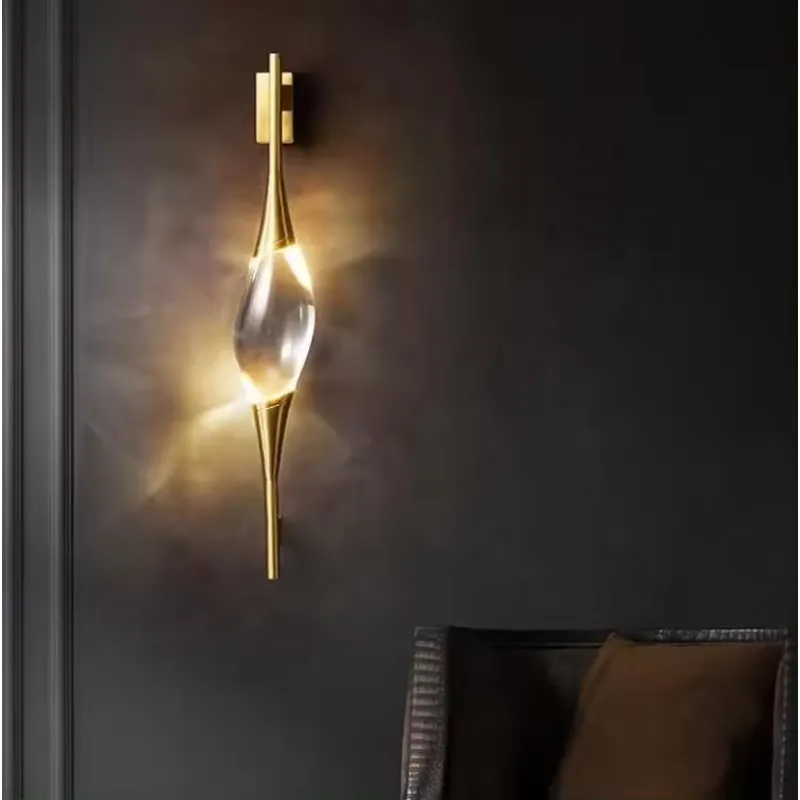 新デザイン モダン フル銅製 ゴールドクリスタル LED ウ - Lighting Decor For Living Room のレビューと価格