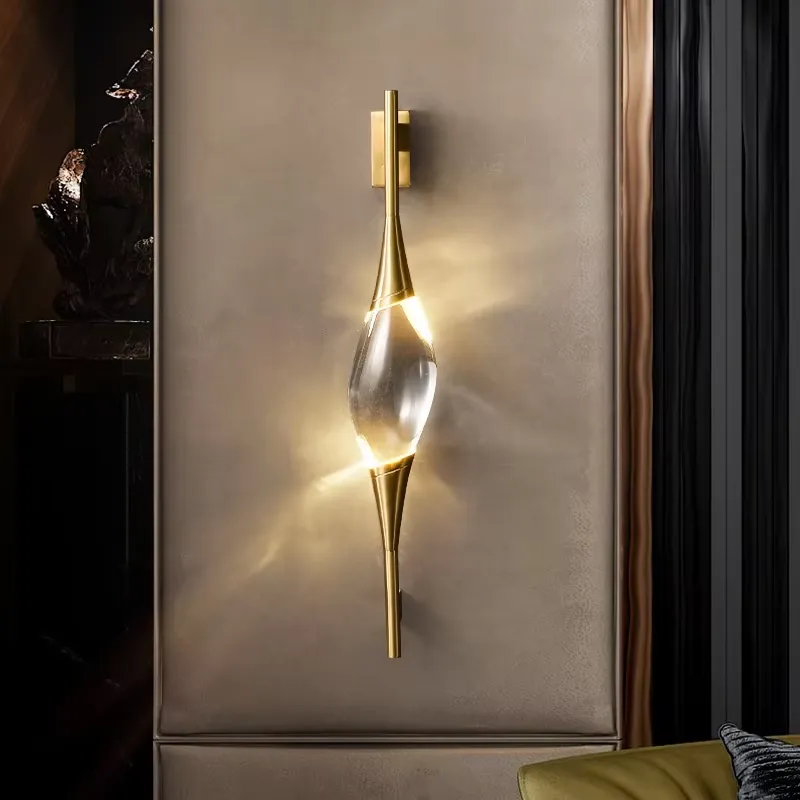 新デザイン モダン フル銅製 ゴールドクリスタル LED ウ - Lighting Decor For Living Room のレビューと価格