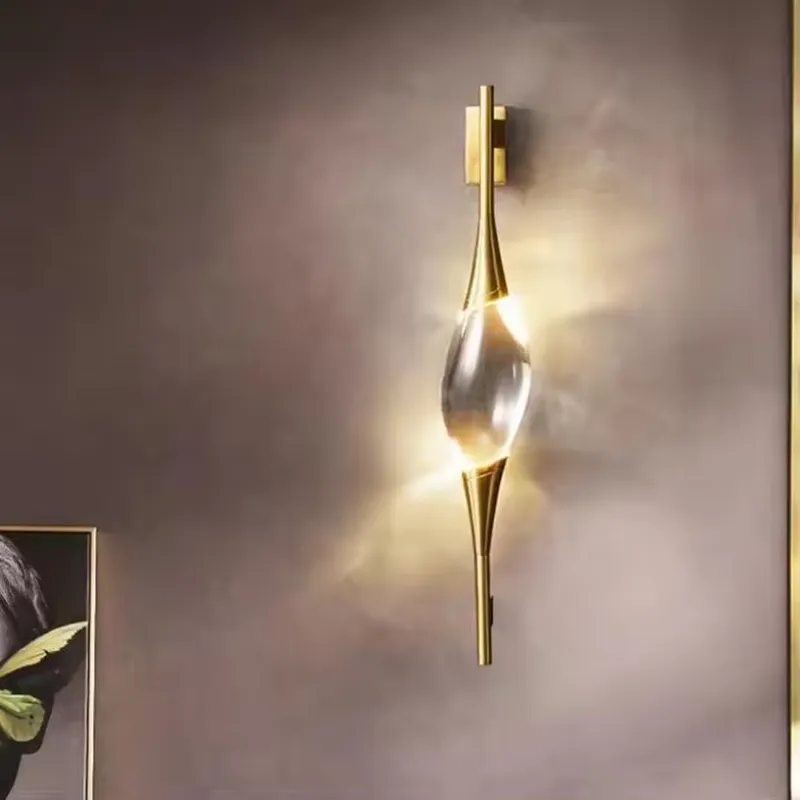 新デザイン モダン フル銅製 ゴールドクリスタル LED ウ - Lighting Decor For Living Room のレビューと価格