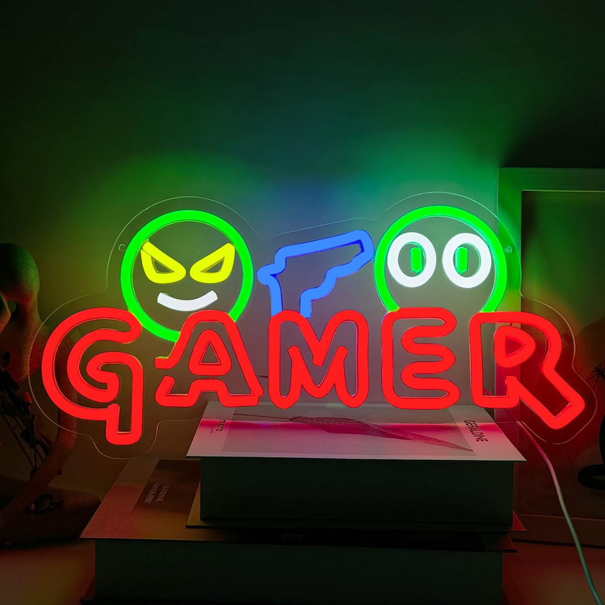 ゲーマー向けネオンサインLEDウォールライト、カスタマイズ可 - Room Lighting Bedroom Decor のレビューと価格