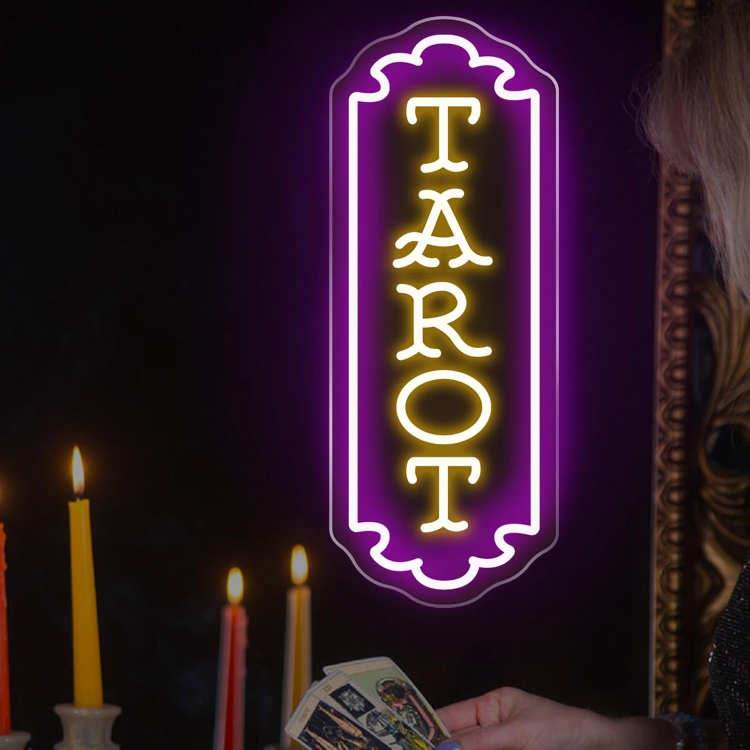 タロットネオンサイン USB電源 神秘的なLEDライト スピ - Lighting Decor Bedroom のレビューと価格