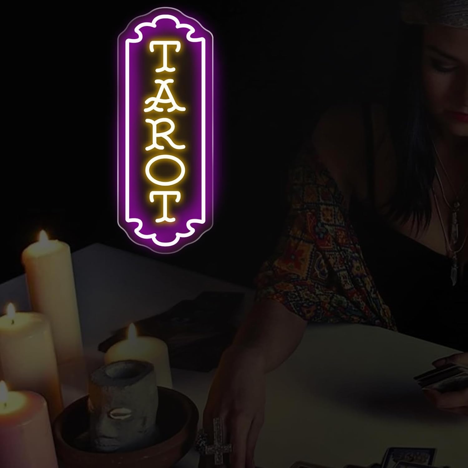タロットネオンサイン USB電源 神秘的なLEDライト スピ - Lighting Decor Bedroom のレビューと価格