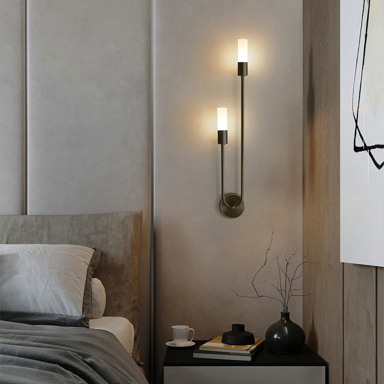 レトロ背景リビングルーム通路寝室ランプベッドサイド北欧クリエ - Lighting Decor Bedroom のレビューと価格