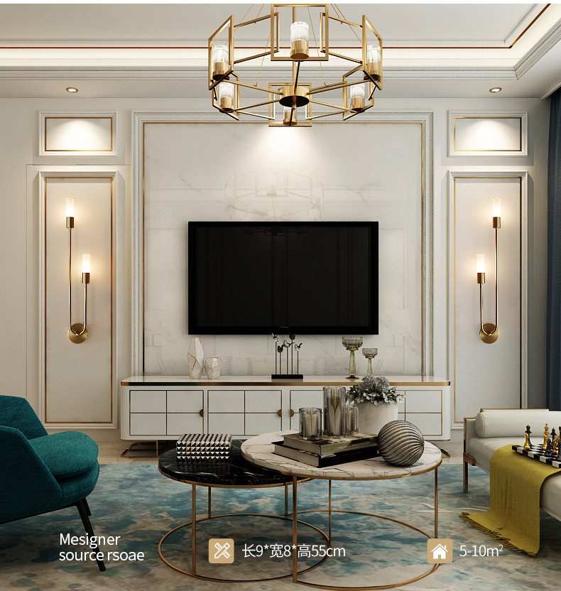 レトロ背景リビングルーム通路寝室ランプベッドサイド北欧クリエ - Lighting Decor Bedroom のレビューと価格