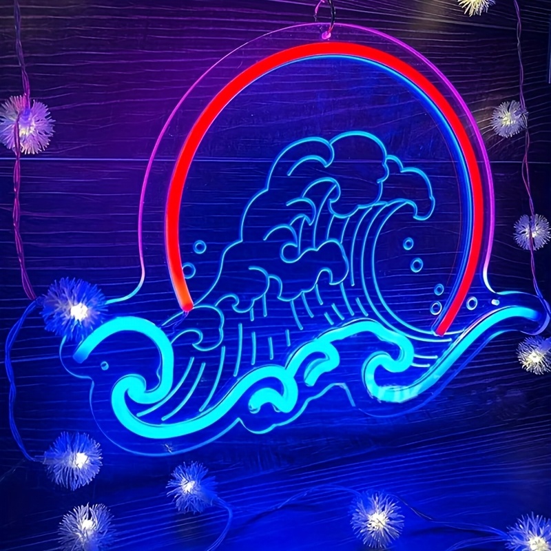 ウェーブウォールネオンライトサイン、日の出日没LEDネオンサ - Lighting Decor Sunrise のレビューと価格