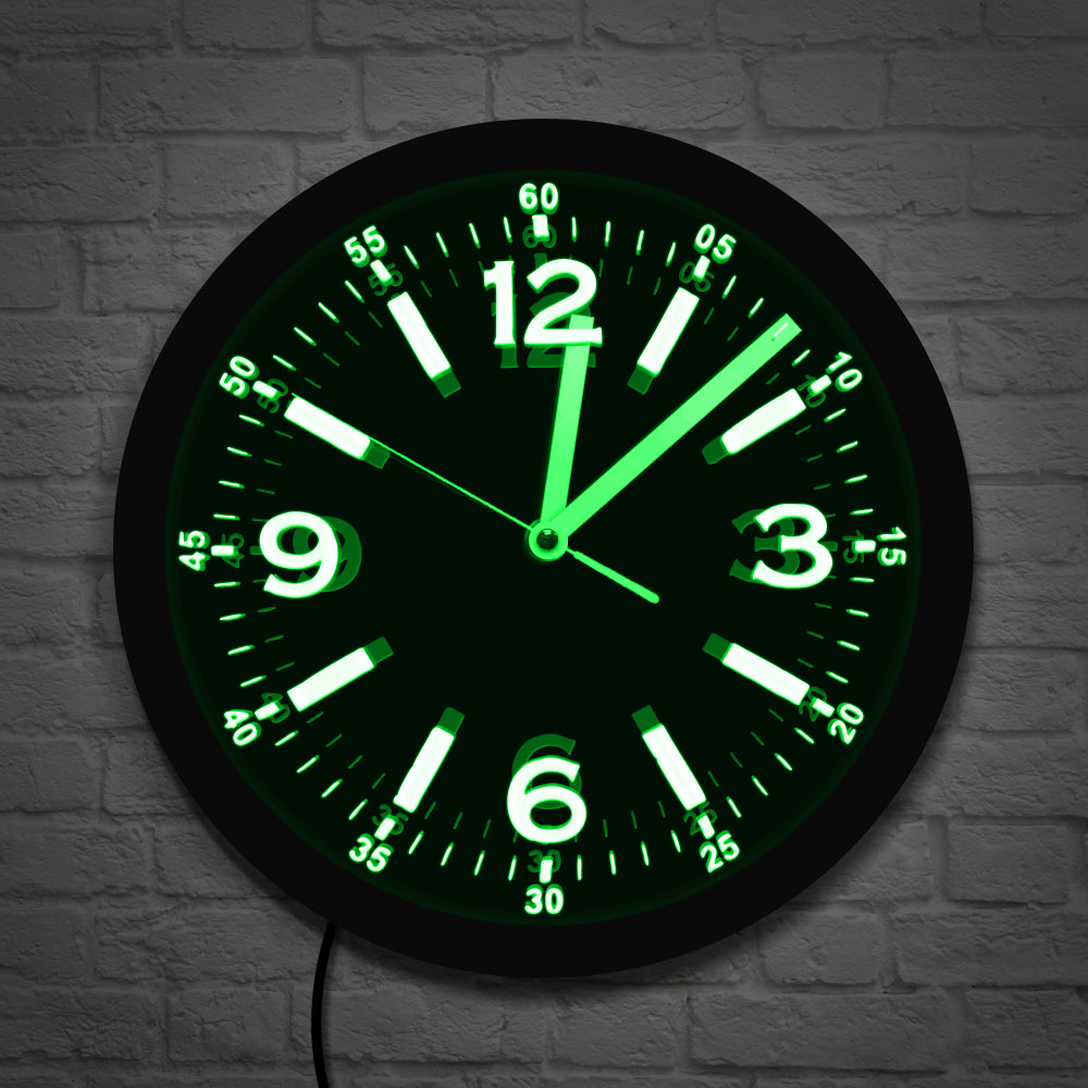 Ledネオンウォールクロック,モダンなデザイン,大きな数字, - Lighting Home Decor Wall Clocks のレビューと価格