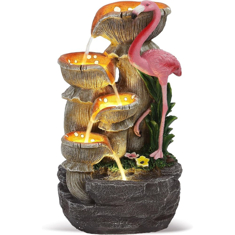 5段式ガーデンウォーターフォール、5つのLEDライト付き、屋 - Lighting Decoration Stand のレビューと価格