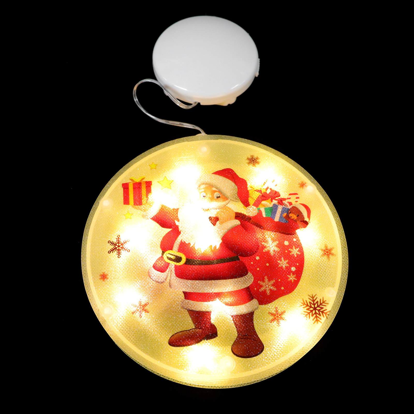 クリスマスLEDハンギングライトペンダント、丸型ウィンドウデ - Elements Lighting Decor のレビューと価格