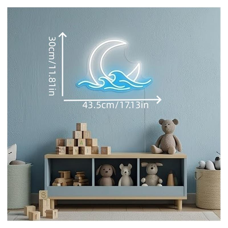 日の出日没ネオンサイン海の上空に月ネオンライト夕暮れ波壁装飾 - Lighting Decor Sunrise のレビューと価格