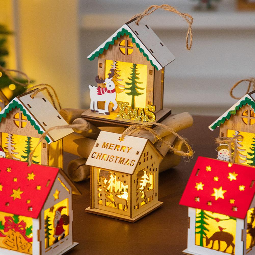 クラシックなクリスマス要素の装飾、天然木のオーナメント、3D - Elements Lighting Decor のレビューと価格