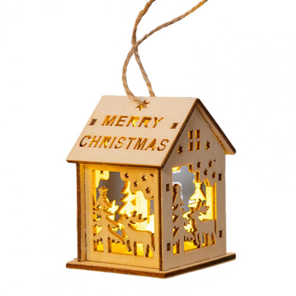 クラシックなクリスマス要素の装飾、天然木のオーナメント、3D - Elements Lighting Decor のレビューと価格