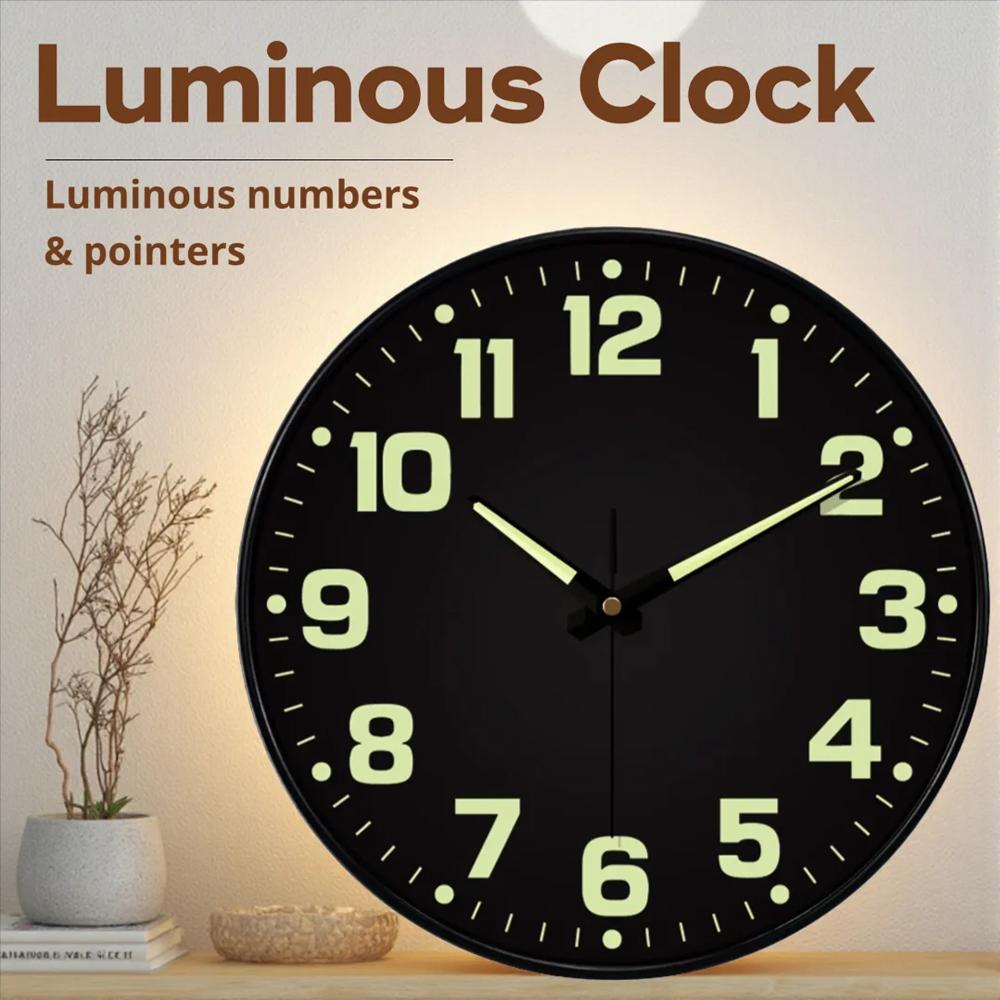 発光壁時計 暗い夜でも光る 大型デジタルクォーツムーブメント - Lighting Home Decor Wall Clocks のレビューと価格