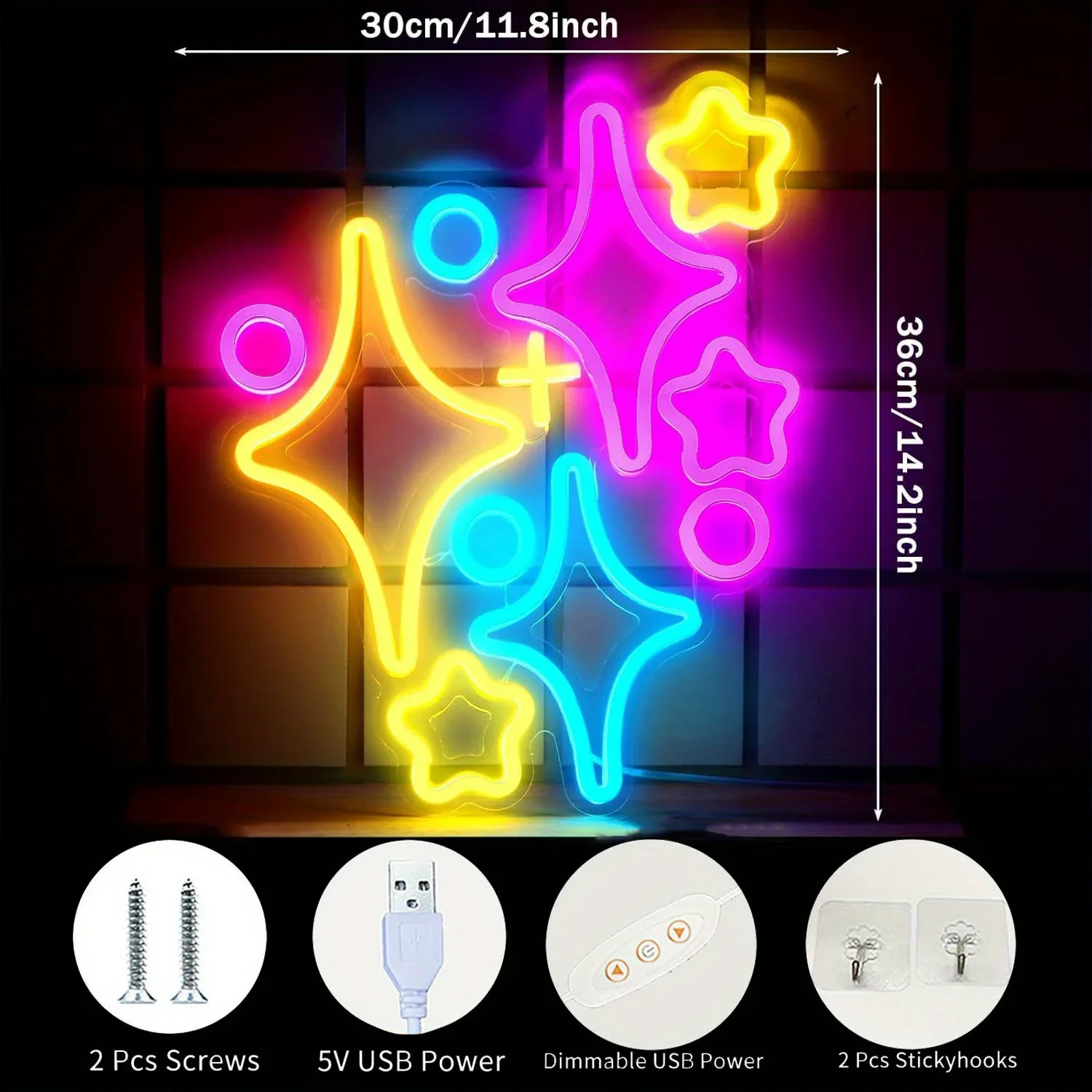 星がちりばめられたLEDウォールライト,家の壁の装飾,家庭用 - Home Decor Lighting Brands のレビューと価格