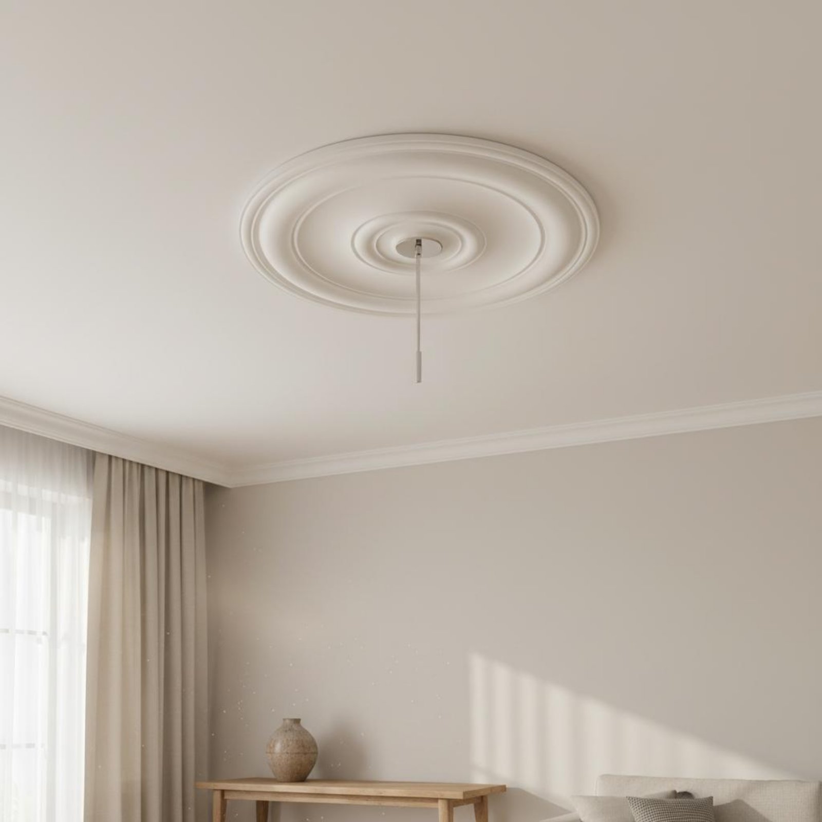 ラウンド天井メダリオンヨーロッパデザインPU天井装飾照明器具 - Lighting Decorative のレビューと価格