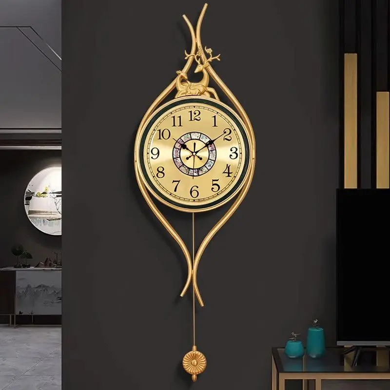 ヨーロッパ風真鍮製壁掛け時計 高級アート ホームデコレーショ - Lighting Home Decor Wall Clocks のレビューと価格
