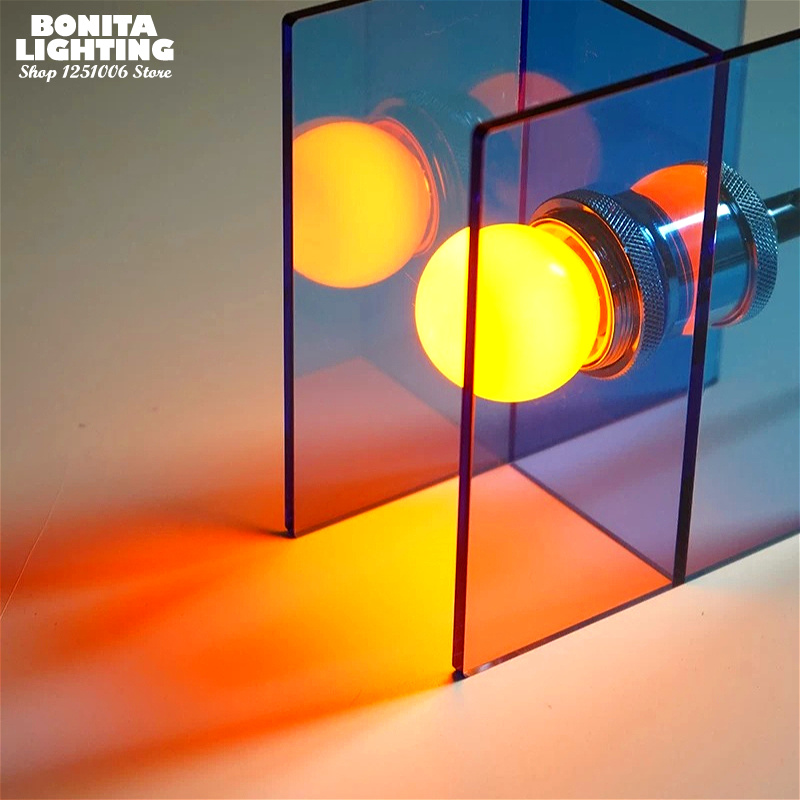 幾何学模様のアクリル製テーブルランプ モダンミニマリスト ホ - Lighting Decor Sunrise のレビューと価格