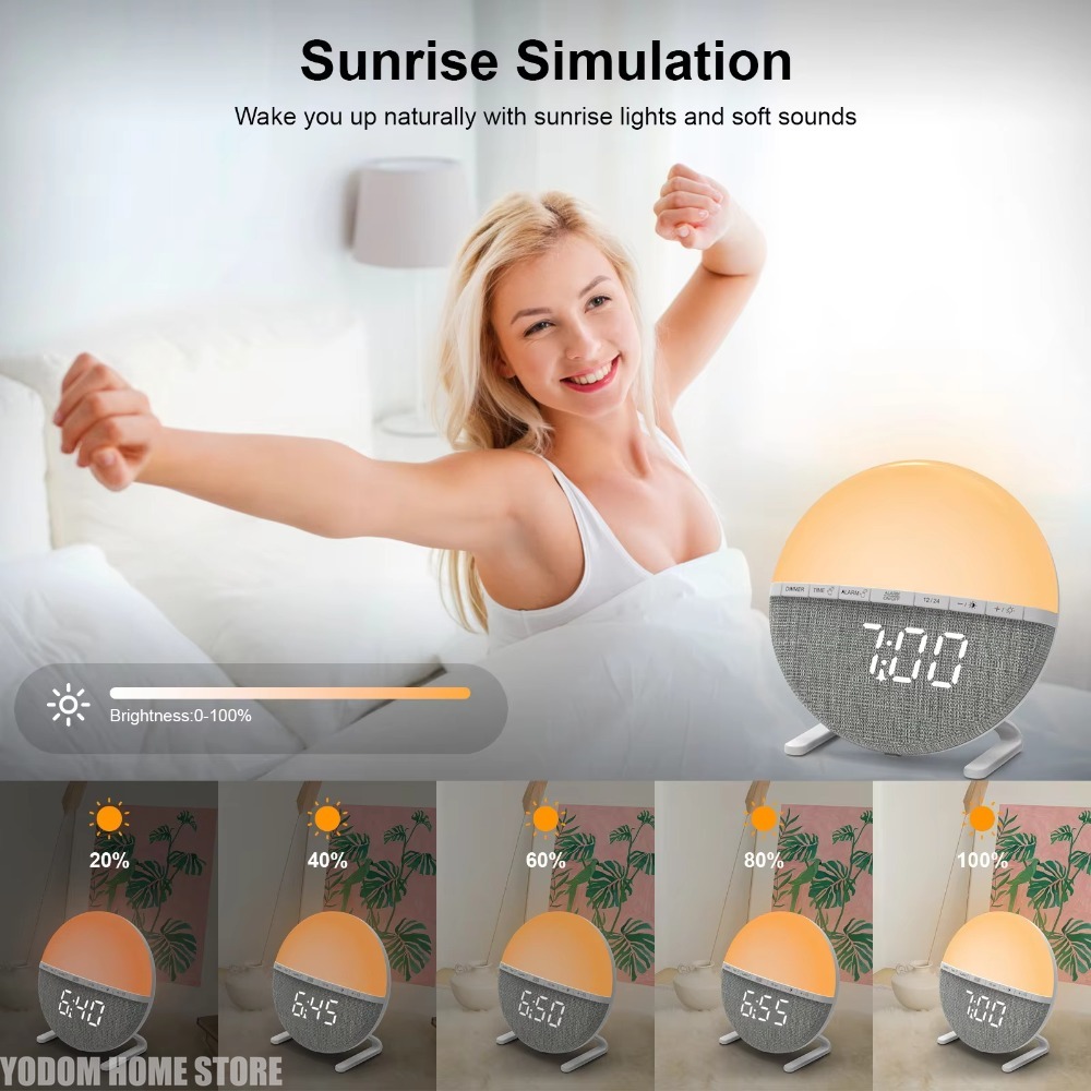 サンライズ目覚まし時計 ウェイクアップライト カラフル -  - Lighting Decor Sunrise のレビューと価格