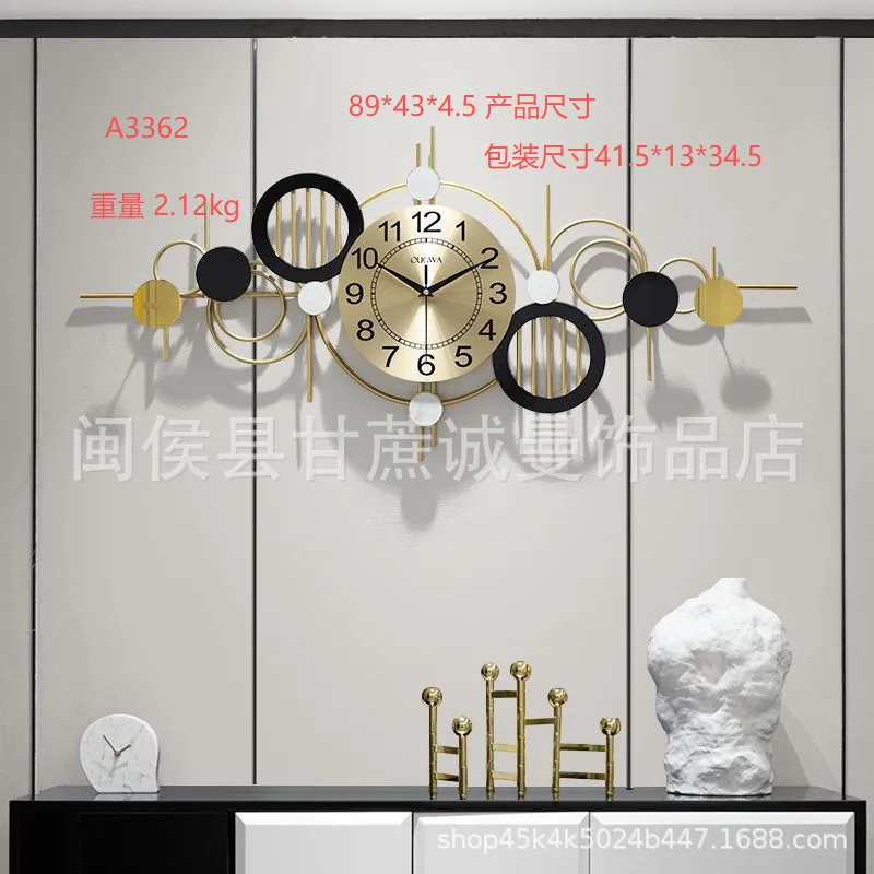 中国風のライトラグジュアリー装飾壁時計、リビングルームとダイ - Lighting Home Decor Wall Clocks のレビューと価格