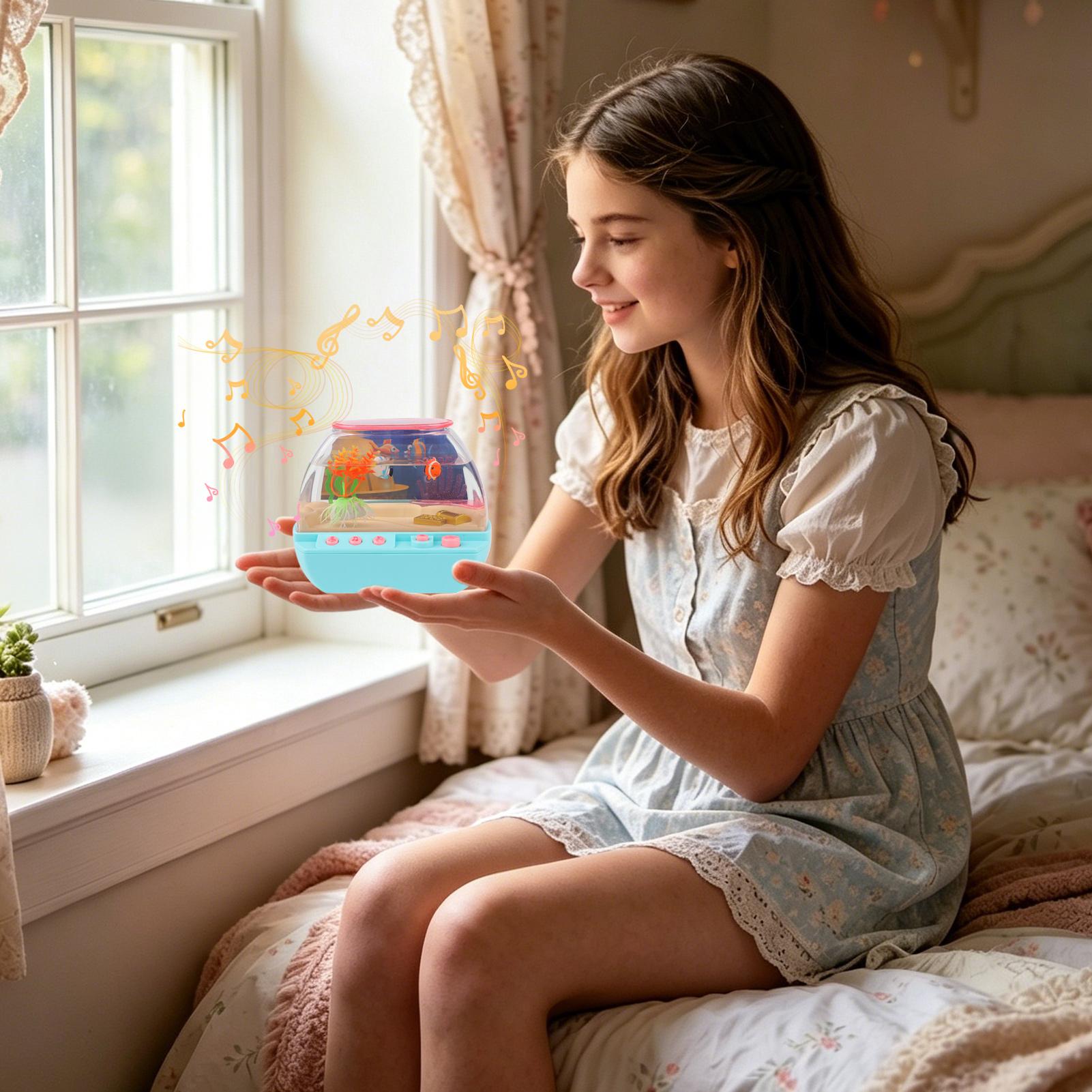 おもちゃの水槽 ホームデコレーション 音楽と光付き 模擬水槽 - Lighting Decor Bedroom のレビューと価格