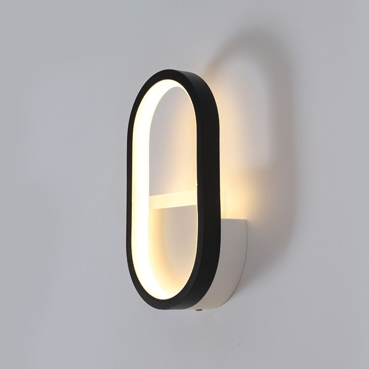 モダンな北欧LEDウォールランプ、ミニマリストブラック幾何学 - Lighting Decor Bedroom のレビューと価格