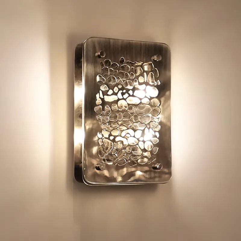 アメリカンモダンレトロ高品質手作りスクエアウォールライトイン - Lighting Decor For Living Room のレビューと価格