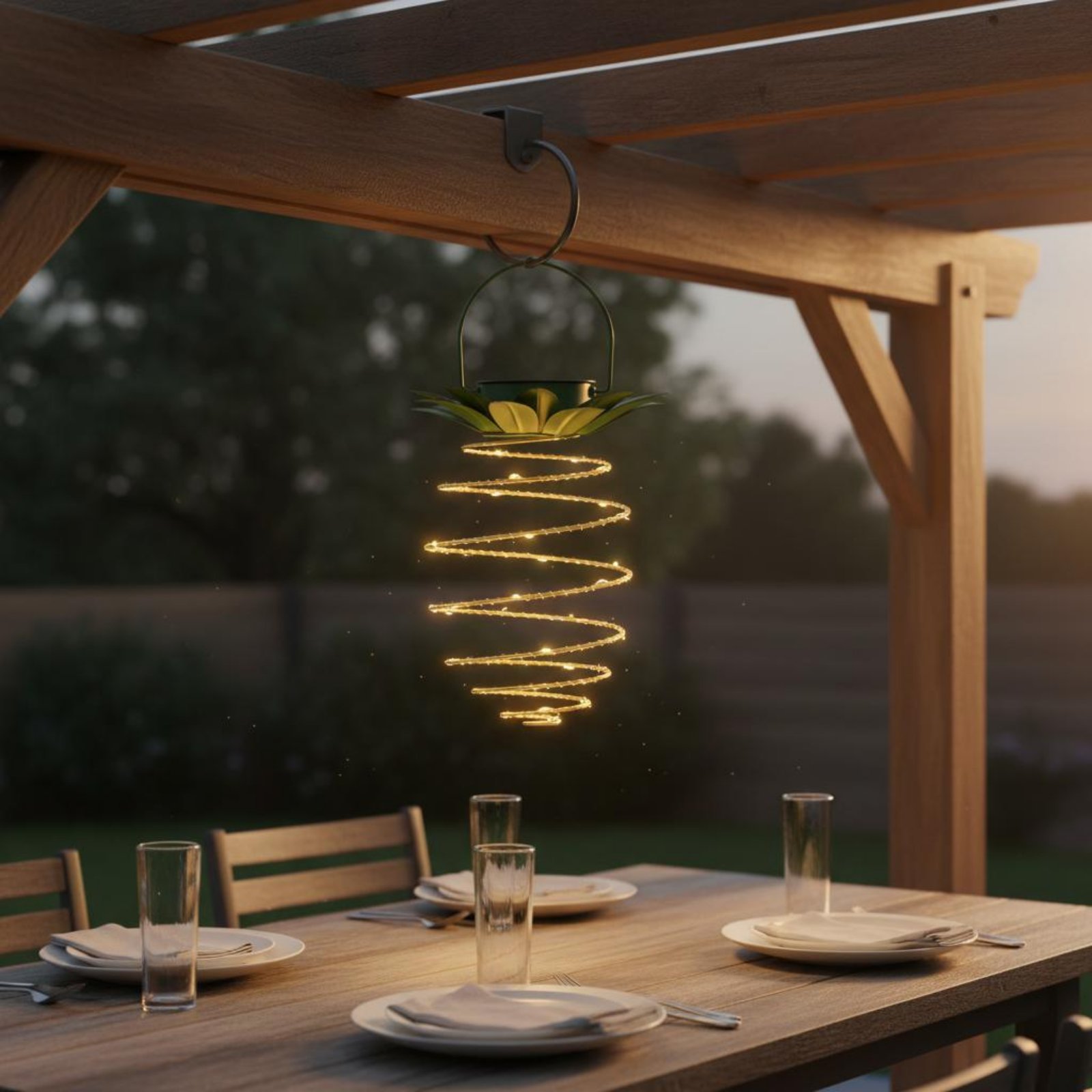 2個入り ソーラーパイナップルランプ 防水パイナップルハンギ - Lighting Design Decor のレビューと価格
