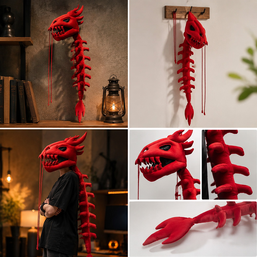 ドラゴンスカルスパインプラッシュフード ロング恐竜スケルトン - Lighting Design Decor のレビューと価格