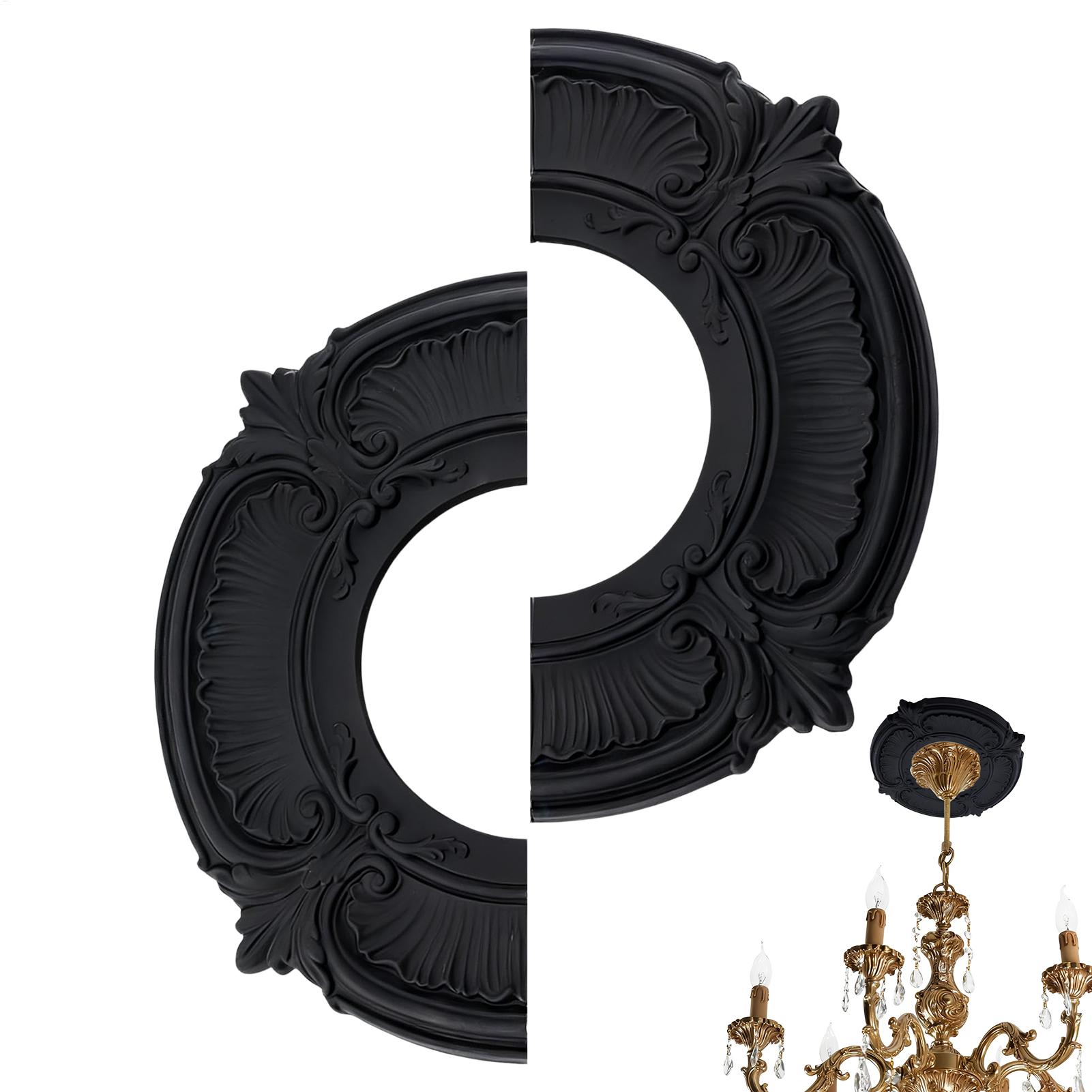 ブラックスプリットシーリングライトメダリオンファンパネル装飾 - Decor Lighting Fans のレビューと価格