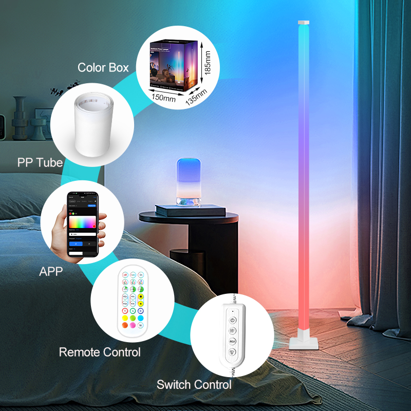 RGB調光スマートスタンディングLEDフロアランプ、モダン装 - Lighting Decoration Stand のレビューと価格
