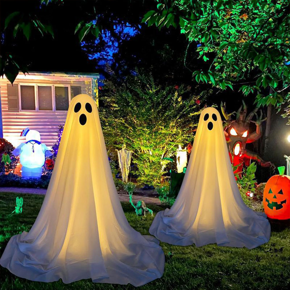 ライトアップゴースト 不気味なゴースト ハロウィンデコレーシ - Lighting Decoration Stand のレビューと価格
