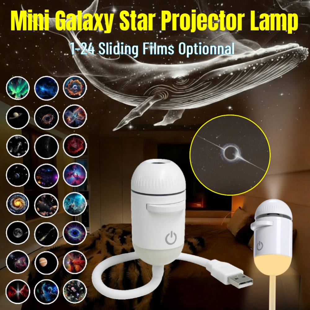 ギャラクシー星空ナイトライトプロジェクター360 °   明 - Lighting Decor Bedroom のレビューと価格