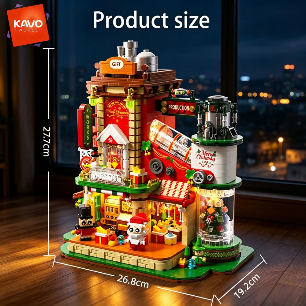 KAVOWORLD 2775ピース クリスマスギフト 工場ビ - Home Decor Lighting Brands のレビューと価格