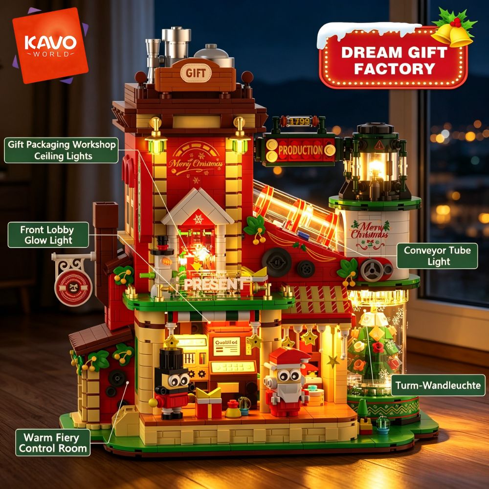 KAVOWORLD 2775ピース クリスマスギフト 工場ビ - Home Decor Lighting Brands のレビューと価格
